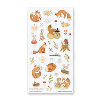 Fall Forest Foxes Sticker Sheet