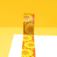 Daisy Pyrex Inspired Orange & Yellow Washi Tape (15mm/10m)