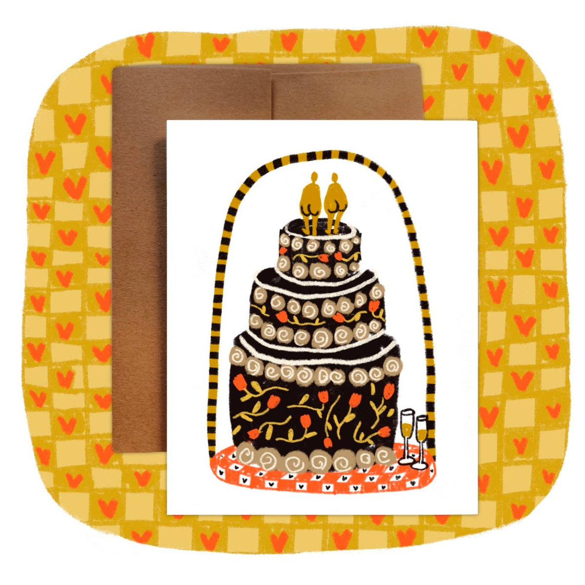 WEDDING CAKE Greeting Card