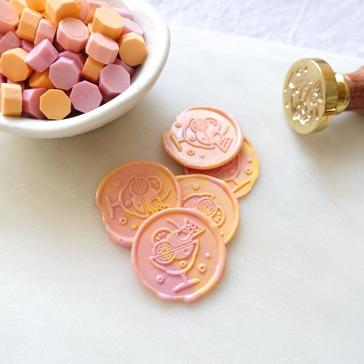 Sherbet Sunset 100pcs sealing wax beads