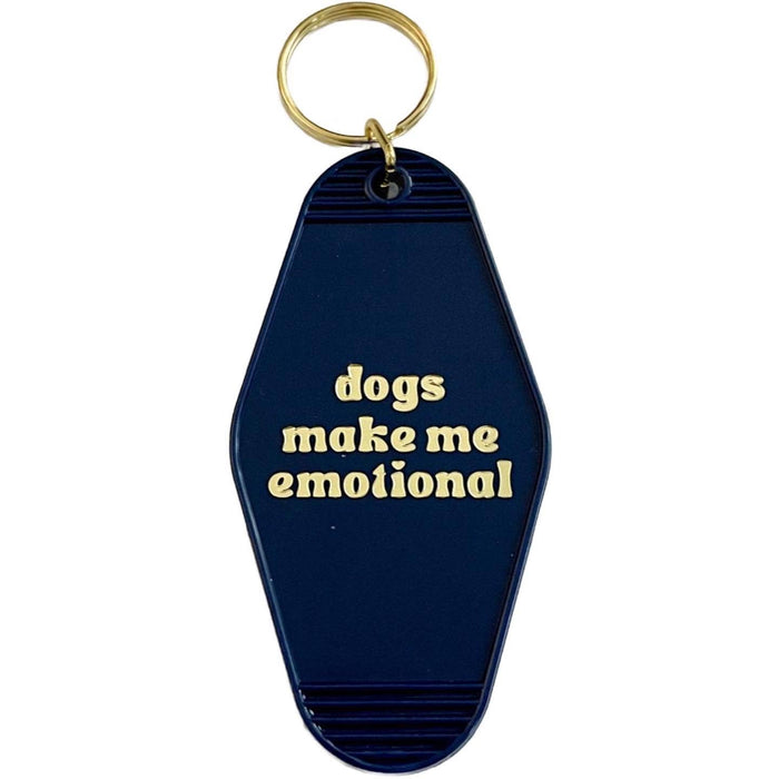 Dogs make me emotional Hotel motel Keychain Retro gift