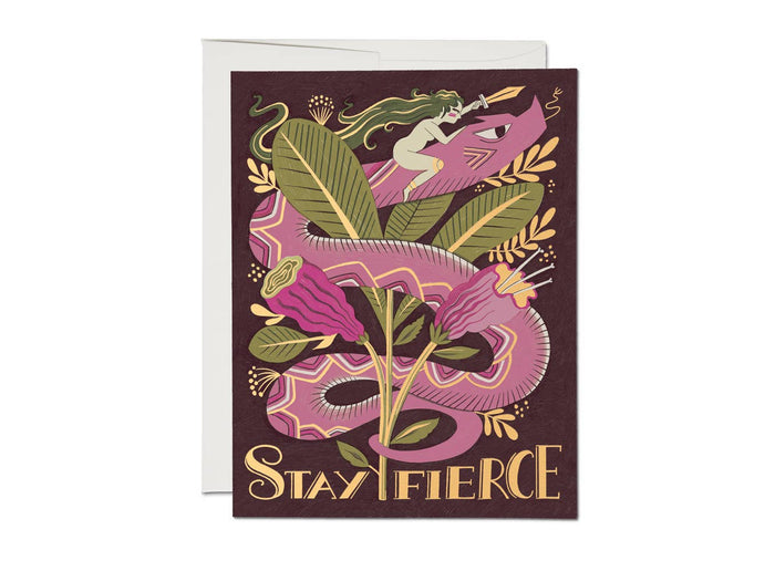 Fierce Snake friendship greeting card