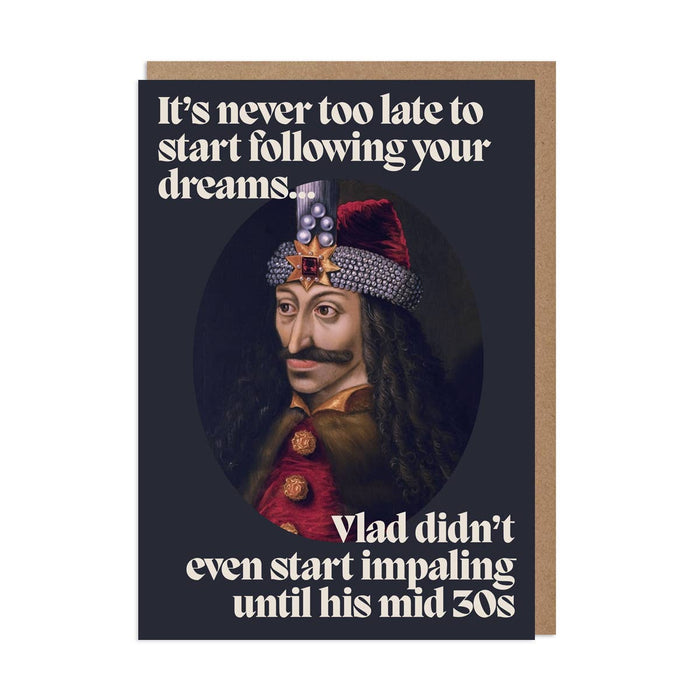 Vlad the Impaler Funny Encouragement Card