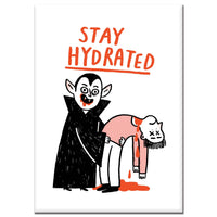 Stay Hydrated Vampire Rectangle Magnet by Gemma Correll