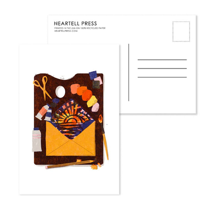 Envelope Palette Postcard