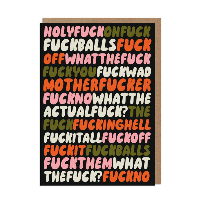 What the Fuck Typographic Everyday Card